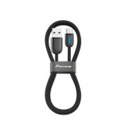 Kábel Pioneer USB-A – USB-C, z pružnej tkaniny, 1 m.