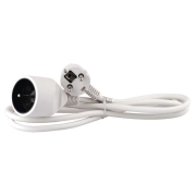 Prodlužovací kabel EMOS P0112 spojka 2m, bílý / PVC / 1,5 mm2
