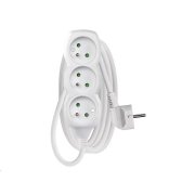 Prodlužovací kabel EMOS P0312 / 2 m / 3 zásuvky / bílý / PVC / 1 mm2