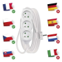 Prodlužovací kabel EMOS P0315 / 5 m / 3 zásuvky / bílý / PVC / 1 mm2