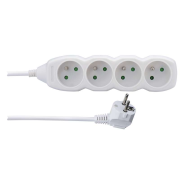 Prodlužovací kabel EMOS P0411 / 1,5 m / 4 zásuvky / bílý / PVC / 1 mm2