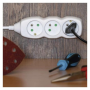 Prodlužovací kabel EMOS P0411 / 1,5 m / 4 zásuvky / bílý / PVC / 1 mm2