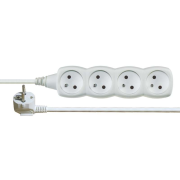 Prodlužovací kabel 4 zásuvky 2m, bílý