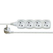 Prodlužovací kabel 4 zásuvky 5m, bílý