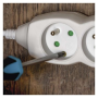 Prodlužovací kabel EMOS P0511 / 1,5 m / 5 zásuvek / bílý / PVC / 1 mm2