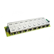 MHPower POE-PAN8-S pasivní POE panel, 8 portů, svorkovnice, bez krytu