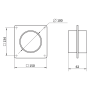 Spojka vnitřní s rámečkem VENTS 151 - 100mm PVC