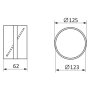 Spojka vnitřní s klapkou VENTS 2121 - 125mm PVC