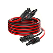 Solární kabel 5m prodlužovací H1Z2Z2-K, 4mm2, červený+černý s konektory MC4