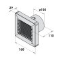 Ventilátor VENTS 100 ALTA L s automatickou žaluzií