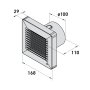 Ventilátor VENTS 100 ALTA TL s automatickou žaluzií