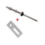 Sada - šroub M10x250 s dvojitým závitem (kombišroub) + držák L80x30x5