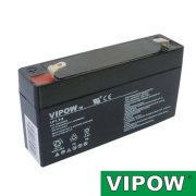 Baterie olověná   6V /  1,3Ah  VIPOW bezúdržbový akumulátor