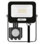 LED reflektor GLARO EMOS ZS2314B s pohybovým čidlem, 10 W, černý, IP54, 1000 lm, neutrální bílá