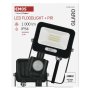 LED reflektor GLARO EMOS ZS2314B s pohybovým čidlem, 10 W, černý, IP54, 1000 lm, neutrální bílá