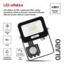LED reflektor GLARO EMOS ZS2314B s pohybovým čidlem, 10 W, černý, IP54, 1000 lm, neutrální bílá