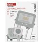 LED reflektor GLARO EMOS ZS2314W s pohybovým čidlem, 10 W, bílý, IP54, 1000 lm, neutrální bílá