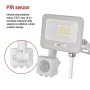 LED reflektor GLARO EMOS ZS2314W s pohybovým čidlem, 10 W, bílý, IP54, 1000 lm, neutrální bílá