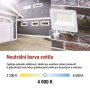 LED reflektor GLARO EMOS ZS2314W s pohybovým čidlem, 10 W, bílý, IP54, 1000 lm, neutrální bílá