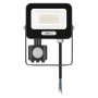 LED reflektor GLARO EMOS ZS2324B s pohybovým čidlem, 20 W, černý, IP54, 2000 lm, neutrální bílá
