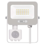 LED reflektor GLARO EMOS ZS2324W s pohybovým čidlem, 20 W, bílý, IP54, 2000 lm, neutrální bílá