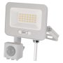 LED reflektor GLARO EMOS ZS2324W s pohybovým čidlem, 20 W, bílý, IP54, 2000 lm, neutrální bílá