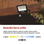 LED reflektor GLARO EMOS ZS2334B s pohybovým čidlem, 30 W, černý, IP54, 3000 lm, neutrální bílá