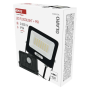 LED reflektor GLARO EMOS ZS2334B s pohybovým čidlem, 30 W, černý, IP54, 3000 lm, neutrální bílá