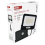 LED reflektor GLARO EMOS ZS2344B s pohybovým čidlem, 50 W, černý, IP54, 5000 lm, neutrální bílá