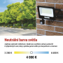 LED reflektor GLARO EMOS ZS2344B s pohybovým čidlem, 50 W, černý, IP54, 5000 lm, neutrální bílá