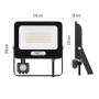 LED reflektor GLARO EMOS ZS2344B s pohybovým čidlem, 50 W, černý, IP54, 5000 lm, neutrální bílá