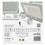 LED reflektor GLARO EMOS ZS2344W s pohybovým čidlem, 50 W, bílý, IP54, 5000 lm, neutrální bílá