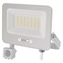 LED reflektor GLARO EMOS ZS2344W s pohybovým čidlem, 50 W, bílý, IP54, 5000 lm, neutrální bílá