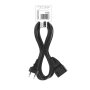 Dvoužilový pohyblivý přívod EMOS PC01305 / 5 m / 1 zásuvka / černý / PVC / 0,75 mm2
