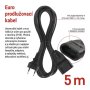 Dvoužilový pohyblivý přívod EMOS PC01305 / 5 m / 1 zásuvka / černý / PVC / 0,75 mm2