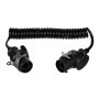 Propojovací spirálový EBS kabel 7pin TRAILER CABLE 14, 24V, 3,5m SIXTOL