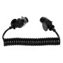 Propojovací spirálový EBS kabel 7pin TRAILER CABLE 14, 24V, 3,5m SIXTOL