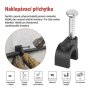 Příchytka kabelová 6 mm, černá, balení 50 ks / EMOS A2821