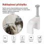 Příchytka kabelová 10 mm, bílá, balení 50 ks / EMOS A2826