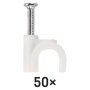 Příchytka kabelová 10 mm, bílá, balení 50 ks / EMOS A2826