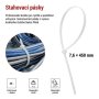 Stahovací páska 450×7,6 mm, bílá, balení 25 ks / EMOS A2858