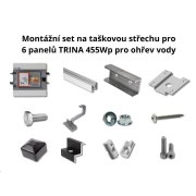Montážní set na taškovou střechu pro 6 panelů TRINA 455Wp pro ohřev vody