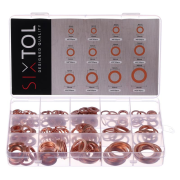 Sada měděných těsnících kroužků MECHANIC RING SET 2, M5–M20, 300 ks SIXTOL