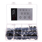 Sada těsnicích kroužků z NBR a oceli MECHANIC RING SET 3, M6–M24, 180 ks SIXTOL