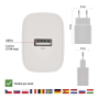 Nabíječka USB EMOS V01B10 BASIC univerzální 2A (10W) max.