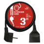 Prodlužovací kabel EMOS P0113R spojka 3m, černý / PVC / 1,5 mm2