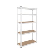 Kovový úložný regál Atos RB-1251W 180x90x40 cm bílý