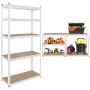 Kovový úložný regál Atos RB-1251W 180x90x40 cm bílý