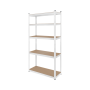 Kovový úložný regál Atos RB-1251W 180x90x40 cm bílý