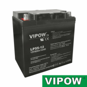 Baterie olověná  12V / 55Ah  VIPOW bezúdržbový akumulátor
